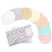 Reusable Nursing Pads for Breastfeeding, 14-Pack - 4-Layers Organic Bamboo Nursing Pads - Breastfeeding Pads - Washable Breast Pads - Natural Bamboo Maternity Pads, Nipplecovers Pastel Touch Large 4.8"