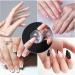 PAGOW 6 PCS French Tip Nail Stamp Kit with Clear Silicone Stamper and Scraper - DIY Manicure Nails - Buy Online on GoSupps.com