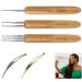 5 Pcs Dreadlocks Tool Set Includes 3 Pcs Dreadlocks Crochet 1 Hook 2 Hooks 3 Hooks Hair Weaving Needle Crochet  2 Pcs Crochet Hair Tools Interlocking Dreadlock Needle Accessories for Braid Craft