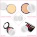 Sibba Loose Powder Puffs - 12 Round Velours Makeup Applicators & Compact Containers for Foundation & Cream | White - Buy Online on GoSupps.com