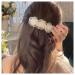 Inilbran Vintage Flower Hair Clips Rose Flower Hair Barrettes Lace Tulle Flower Hairclips Flower Wedding Hair Clips Decorative Hair Accessories for Women and Girls Headdress Champagne