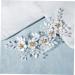 FRCOLOR 1Pc white leaf comb pearl headpiece Teen Girl Prom Headwear Bridal Shower Headpiece Rhinestone Hair Barrette wedding pearl comb clip white decor Accessories Pretty bridesmaid alloy - Buy Online on GoSupps.com