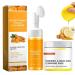 Turmeric Facial Cleanser Set Kojic Acid & Turmeric Face Wash Foaming Cleanser + Turmeric Kojic Acid Cleansing Pads Turmeric and Kojic Acid Cleansing Pads + Foaming Face Wash Acne Dark Spots