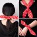 Retro White Polka Dot Bandana Headband - Wire Hair Accessory for Women & Girls - Stylish Hair Jewelry in Red & White - Buy Online on GoSupps.com