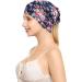 HONENNA Printed Turban Headband Chemo Cap Soft Sleep Beanie (Navy blue) - Buy Online on GoSupps.com