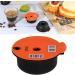  TOPINCN TOPINCN Reusable Coffee Capsules Refillable Pod Kit with Brush and Spoon Ground Coffee Filter Cup Home Cartridge Accessories for Kitchen Station (Orange 180ML) - Buy Online on GoSupps.com