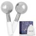 Ice Globes for Face - Ice Roller for Face & Puffy Eyes - Ice Face Roller - Cryo Sticks for Face Beauty - Face Ice Roller for Eyes - Facial Ice Globes for Facials - Cryotherapy Silver Facial Globes