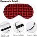 Red and Black Checkered Sleep Mask for Women | Adjustable Eye Shades & Elastic Strap International Shipping Available - Buy Online on GoSupps.com