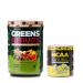 Nutrology Greens & Fruits Powder-Naturally Sourced Superfood Vanilla Cinnamon (30 Servings) BCAA Natural Plant Based BCAA Powder Lemonade Flavor (30 Servings)