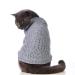 Jnancun Cat Sweater Turtleneck Knitted Sleeveless Cat Clothes Warm Winter Kitten Clothes Outfits for Cats or Small Dogs in Cold Season Medium Grey