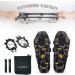 EnergeticSky Upgraded Walk Traction Ice Cleats Spikes Crampons - Stainless Steel Spikes, Durable Silicone Boots for Hiking on Ice & Snow - Black, Large - Buy Online on GoSupps.com