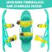 UPBUD Adjustable Short Mini Ski Skates - Winter Snowskates for Adults | Green Outdoor Ski Shoes for Sport Skiing - Buy Online on GoSupps.com