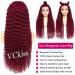 VCkiss Burgundy Deep Wave Lace Front Human Hair Wig 99j 13x4 HD Lace Frontal 160% Density for Black Women - Wet & Wavy Red Curly Hair, Pre-Plucked Brazilian Virgin Hair - Buy Online on GoSupps.com