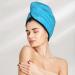 Sky Blue Glitter Hair Towel Wrap - Quick Drying Hair Turban with Button | Ultra-Absorbent Hair Drying Towel for Effortless Styling - Buy Online on GoSupps.com