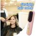 BrushHair Pro Cordless Hair Straightener Brush | Fast Heating Ceramic Brush | 4-Temp USB Rechargeable Straightening Brush for Women - Pink - Buy Online on GoSupps.com