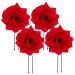 Beaupretty retro hair needle Blumenhaar 4PCs Rose Flower Headwear Beautiful Hairpins Women Hair Accessories (Red) Hair Accessories Red Flower Bridal Hair Rosa-colored hair needle