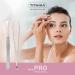 Titania Tweezers from Solingen - Premium 8cm Eyebrow Tweezers | Made in Germany | Extra Precise Hair Removal - Straight Wide Tip Lace Silver - Buy Online on GoSupps.com