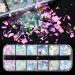 Buy Gzmayuen Nail Leaf Gold Flakes & Colorful Aurora Glass Paper Nail Glitter - 2 Box Nail Art Decoration Set - Buy Online on GoSupps.com