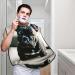 Adorable French Bulldog Print Beard Bib Apron for Men | Beard Hair Catcher & Shaving Cape Cloth - Black - Buy Online on GoSupps.com