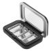 MAGICLULU Organisateur de Palette de Fards Paupi res Magn tique Lot de 4 Bo tes Noires Mates Couvercle Transparent pour Palettes Rechargeables et Maquillage