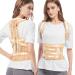 Back Brace Posture Corrector for Women and Men Upgraded Back Straightener Adjustable for Neck Shoulders Pain Relief Full Back Support for Posture Improving (Large) Large Pink