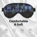 Buy Aerial Night View Hong Kong Print Unisex Eye Mask | Soft Travel Sleep Shade for Yoga & Shift Work - Buy Online on GoSupps.com