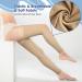 Beister 15-20 mmHg Thigh High Compression Stockings - Footless Graduated Sleeves with Silicone Band for Varicose Veins & Edema Support - Beige - Men & Women - Buy Online on GoSupps.com
