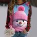 Womens Christmas Snowman and Penguin Print Sweatshirt - Pink XXL - Buy Online on GoSupps.com