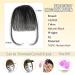 VERNA Bangs Hair Clip in Bangs - 100% Real Human Hair Extensions | Easy Clip On Natural Black Wispy Bangs for Daily Wear - Buy Online on GoSupps.com