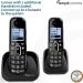 Amplicomms BigTel 1502 Cordless Big Button Phone for Seniors - Hearing Aid Compatible - Loud Phones for Hard of Hearing - Includes Additional Handset - Buy Online on GoSupps.com