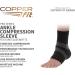 Copper Fit Pro Series Ankle Compression Sleeve - Large Black with Copper Trim - Buy Online on GoSupps.com