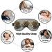 Gold Rose Print Double-Sided Eye Mask - Soft Light Blocking for Better Sleep | International Shipping Available - Buy Online on GoSupps.com