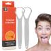 Tongue scraps made of stainless steel tongue cleaner |Portable tongue scraps made of stainless steel - mouth scraper tongue scraper to reduce bad breath and tongue cleaning