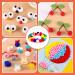 300Pcs Multi-Colored Pom Poms with Double Sided Tabs | Soft & Fluffy Puff Balls 10-20mm for Kids DIY Crafts - Buy Online on GoSupps.com