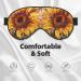 Sleep Mask Eye for Women & Men - Reusable Soft Blackout Eye Mask | Travel & Camping Essentials | Sunflower Print Gifts - Buy Online on GoSupps.com