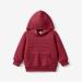 PatPat Toddler Hoodie | Solid Textured Hooded Sweatshirt for Boys & Girls | 4-5 Years | Burgundy - Buy Online on GoSupps.com