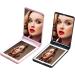 Magnifying Mirror with Light Foldable Compact Mirror 2-Sided Light Up Travel Mirror USB Rechargeable 1X and 2X Portable Mirror Makeup LED Mirror Gifts for Girls Black - Buy Online on GoSupps.com