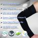 KEKING Lymphedema Compression Arm Sleeves with Silicone Band | 20-30mmHg Compression | Full Arm Support for Lipedema, Edema, Post-Surgery Recovery | Pain Relief | Black, Size L - Buy Online on GoSupps.com