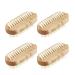 Acmer 4 Pack Wooden Cleaning Nail Brush Wood 2 Side Cleaner Double Side Scrub Cleaning Brush Hand Scrubbing Brush for Men Women Manicure Pedicure