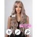 WOKESTAR Long Ombre Ash Blonde Synthetic Hair Wig with Curtain Fringe for Women - Buy Online on GoSupps.com