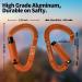 FVW 25KN Auto Locking Rock Climbing Carabiner Clips - Heavy Duty D-Shaped 3pcs-orange | for Rappelling, Swing, Rescue, Gym | 5620 lbs Capacity - Buy Online on GoSupps.com