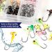 Sumind 100pc Jig Head Fishing Hooks Set in Plastic Box for Freshwater & Saltwater - Round Painted Fishing Lures Kit - Buy Online on GoSupps.com