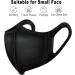 Comix 100 Pack Black 3D Disposable Face Masks - 3 Ply Teenagers, Women, Adults - Small Face Fit - Buy Online on GoSupps.com