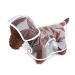 Petcute Hunders coat waterproof pet rain coat with hood transparent PVC breathable dog raincoat with button closure suitable for medium and large dogs 4xL white
