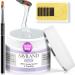 Saviland Builder Nail Gel Kit - 60g Clear Nail Extension Gel Set Nail Strengthen Nail Art Manicure Set with 100PCS Nail Forms and Acrylic Nail Brush for Beginners