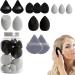Goowafur Beauty Sponge Blender - Makeup Blender Sponge Set | Portable Sponge Facial Makeup Tools Blender Sponges for Powder Foundation Black - Buy Online on GoSupps.com