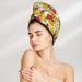 Hair Towel Wrap - Quick-Dry Button Turban for Effortless Styling | Bees Honeycomb Design - Buy Online on GoSupps.com