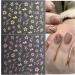 Cherry Blossoms 3D Nail Art Stickers - Self-Adhesive Spring Design for Women, Girls, and Kids - 4 Sheets - Buy Online on GoSupps.com