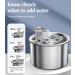 oneisall Stainless Steel Cat Water Fountain - Quiet & Automatic 2L Pet Drinking Fountain for Cats and Dogs - Silver - Buy Online on GoSupps.com