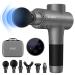 Massage Gun, O2 PRO Deep Tissue Muscle Massage Gun for Athletes, Handheld Portable Percussion Fascial Back Massage Gun Body Back Massager - Brushless Motor - 20 Speeds - 6 Heads O2 Grey